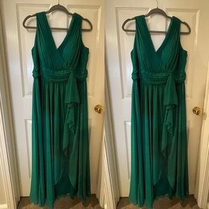Eliza J Green Chiffon Gown Dress